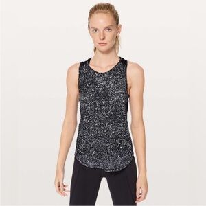 Lululemon Sculpt Tank Il in Splatter White Black Size 10